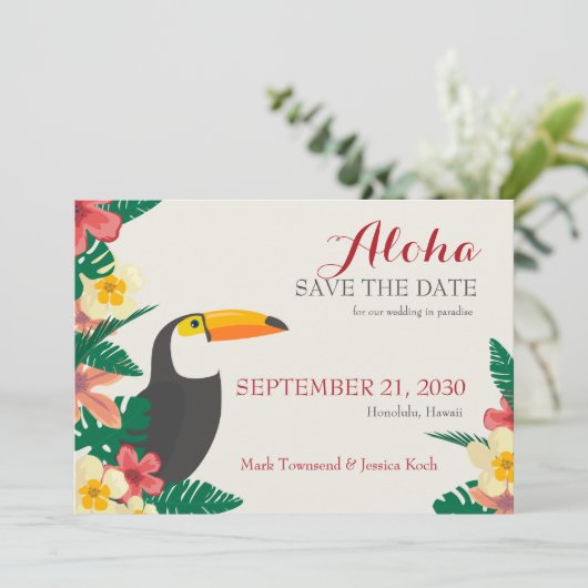 Tropisch sparen de Aankondiging van de Datum (Staand voorkant)