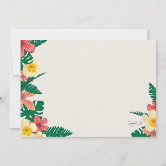 Tropisch sparen de Aankondiging van de Datum (Achterkant)