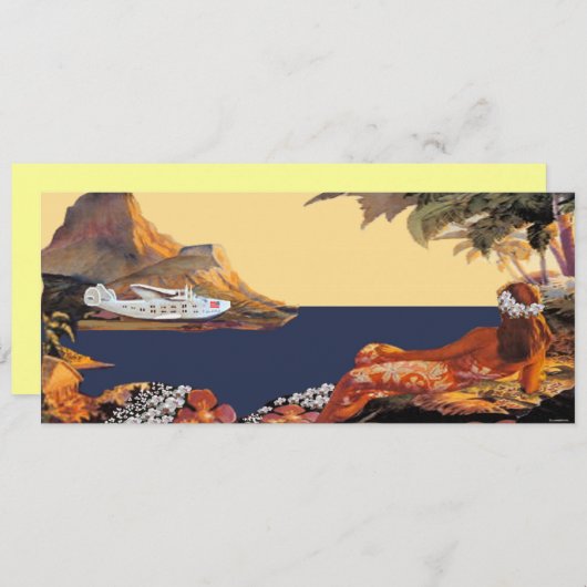 Tropisch sparen de Datum (1) - geen Tekst Save The Date (Voorkant / Achterkant)