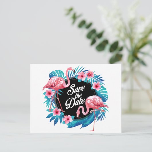 Tropisch sparen de Datum Briefkaart (Staand voorkant)