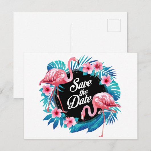 Tropisch sparen de Datum Briefkaart (Voorkant / Achterkant)