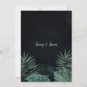 Tropisch sparen de Datum, Donker en Moody Feestdagenkaart (Achterkant)