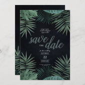 Tropisch sparen de Datum, Donker en Moody Feestdagenkaart (Voorkant / Achterkant)