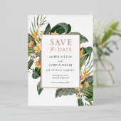 Tropisch sparen de Datum met de Uitnodiging van de (Staand Voorkant)