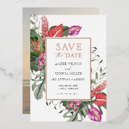 Tropisch sparen de Datum met de Uitnodiging van de