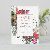 Tropisch sparen de Datum met de Uitnodiging van de (Staand Voorkant)