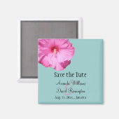 Tropisch sparen de Datum (turquoise) Magneet (Voorkant / Achterkant)