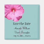 Tropisch sparen de Datum (turquoise) Magneet (Voorkant)