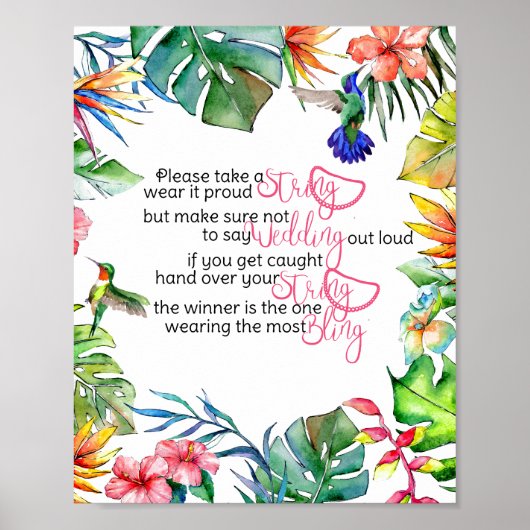 Tropisch spel bij het Ketting Poster (Voorkant)