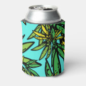 Tropisch, stijlvol Planten patroon Blikjeskoeler (Blikje Achterkant)