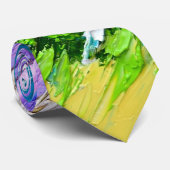 "Tropisch Storm #5" Oorspronkelijke oliefilting Stropdas (Opgerold)