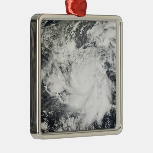Tropisch Storm Alma Metalen Ornament (Rechts)