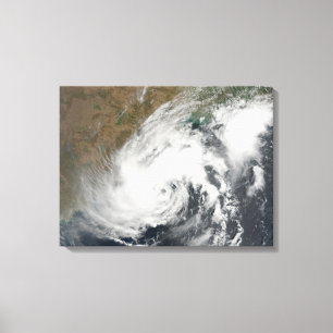 Tropisch Storm Bijli Canvas Afdruk