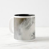 Tropisch Storm Bijli Tweekleurige Koffiemok (Voorkant links)