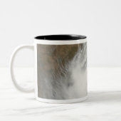 Tropisch Storm Bijli Tweekleurige Koffiemok (Links)