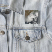 Tropisch Storm Bijli Vierkante Button 5,1 Cm (In situ)