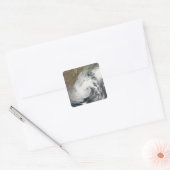 Tropisch Storm Bijli Vierkante Sticker (Envelop)