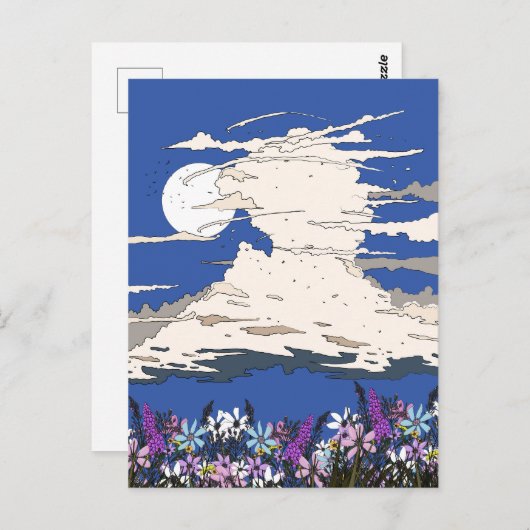 Tropisch Storm en bloemen Briefkaart (Voorkant / Achterkant)