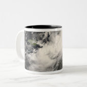 Tropisch Storm Gustav in het Caribische Zee Tweekleurige Koffiemok (Voorkant links)