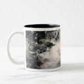 Tropisch Storm Gustav in het Caribische Zee Tweekleurige Koffiemok (Links)