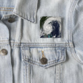 Tropisch Storm Hanna over de oostkust Vierkante Button 5,1 Cm (In situ)