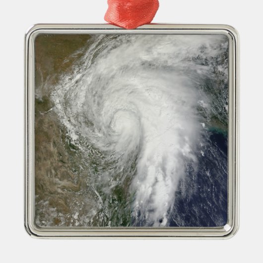 Tropisch Storm Hermine boven Texas Metalen Ornament (Voorkant)