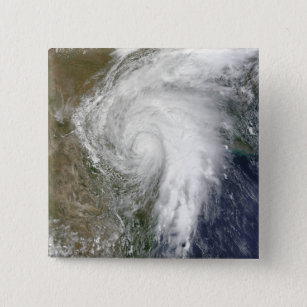 Tropisch Storm Hermine boven Texas Vierkante Button 5,1 Cm