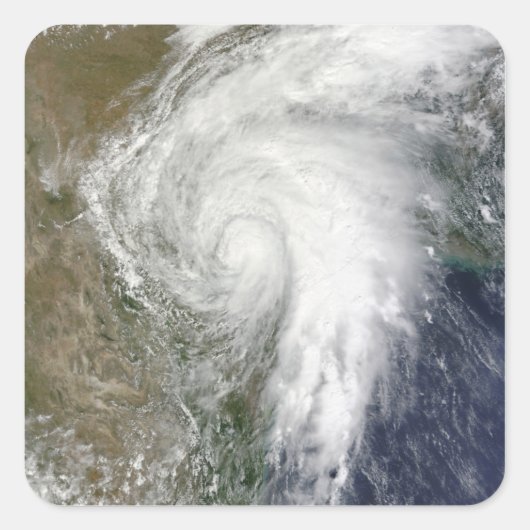Tropisch Storm Hermine boven Texas Vierkante Sticker (Voorkant)
