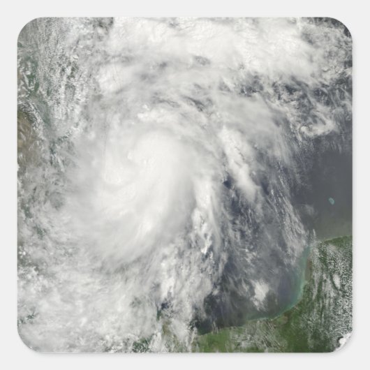 Tropisch Storm Hermine in de Golf van Mexico Vierkante Sticker (Voorkant)