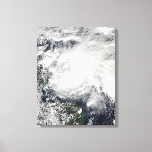 Tropisch Storm Ida in het Caribische Zee Canvas Afdruk (Voorkant)