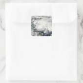 Tropisch Storm Ida in het Caribische Zee Vierkante Sticker (Tas)