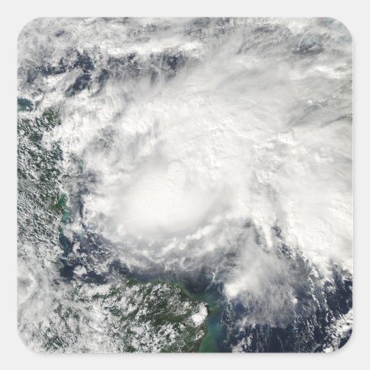 Tropisch Storm Ida in het Caribische Zee Vierkante Sticker (Voorkant)