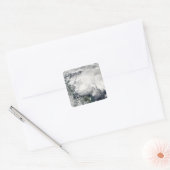 Tropisch Storm Ida in het Caribische Zee Vierkante Sticker (Envelop)