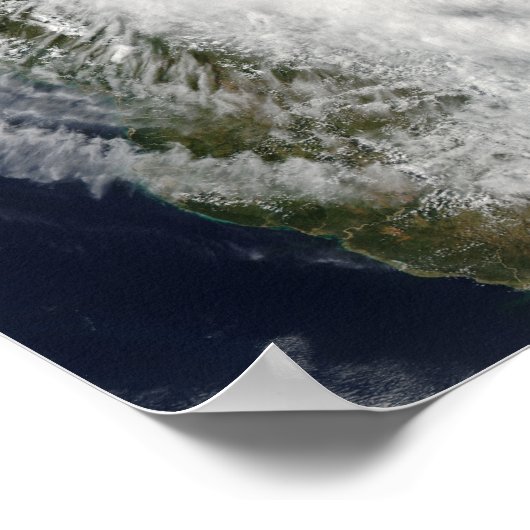 Tropisch Storm Jade dat aan land komt over Madagas Poster (Hoek)