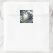 Tropisch Storm Karl over het schiereiland Yucatan Vierkante Sticker (Tas)