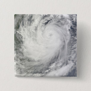 Tropisch Storm Ketsana Vierkante Button 5,1 Cm