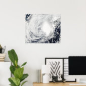 Tropisch Storm Nida zuidoosten Kadena Poster (Thuiskantoor)