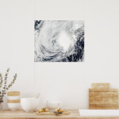 Tropisch Storm Nida zuidoosten Kadena Poster (Keuken)