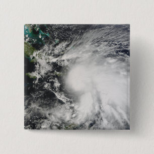 Tropisch Storm Noel over Haïti Vierkante Button 5,1 Cm