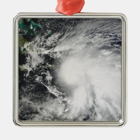 Tropisch Storm over Haïti Metalen Ornament (Voorkant)