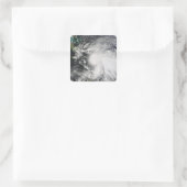 Tropisch Storm over Haïti Vierkante Sticker (Tas)