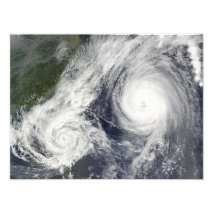Tropisch Storm Parma en Super Typhoon Melor Foto Afdruk