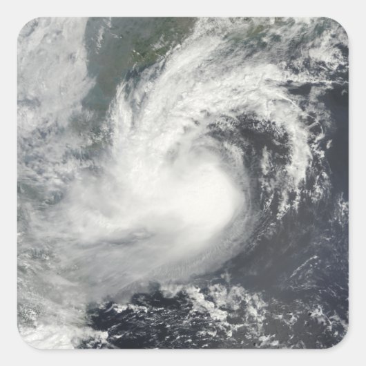 Tropisch Storm Parma nadert China en Vietnam Vierkante Sticker (Voorkant)