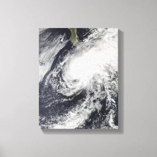 Tropisch Storm Rick nadert Mexico Canvas Afdruk (Voorkant)
