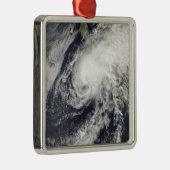 Tropisch Storm Rick nadert Mexico Metalen Ornament (Rechts)