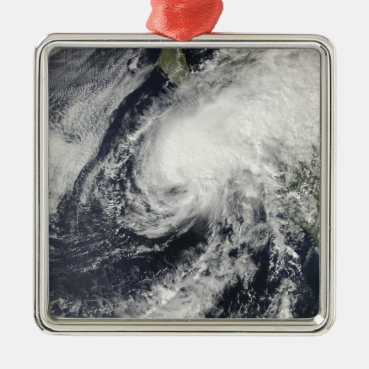 Tropisch Storm Rick nadert Mexico Metalen Ornament (Voorkant)