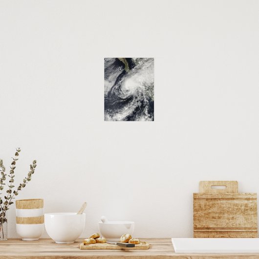 Tropisch Storm Rick nadert Mexico Poster (Keuken)