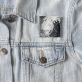 Tropisch Storm Vierkante Button 5,1 Cm (In situ)