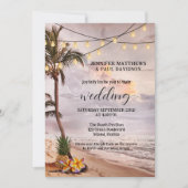 Tropisch stralen Koord QR Code Weddenschap Kaart (Voorkant)