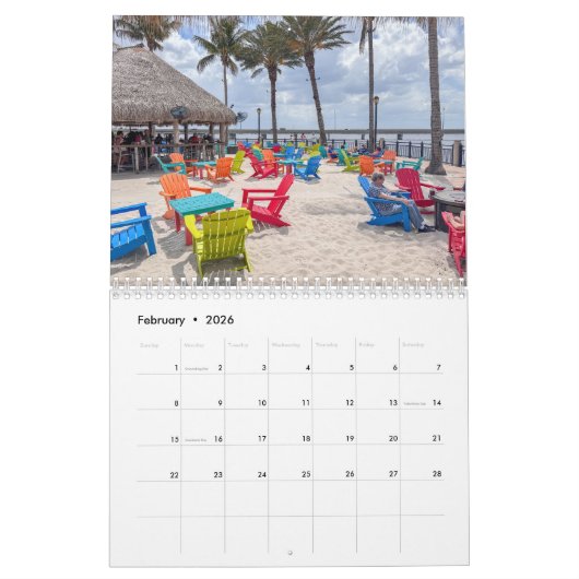 Tropisch strand 2025 kalender (Feb 2026)